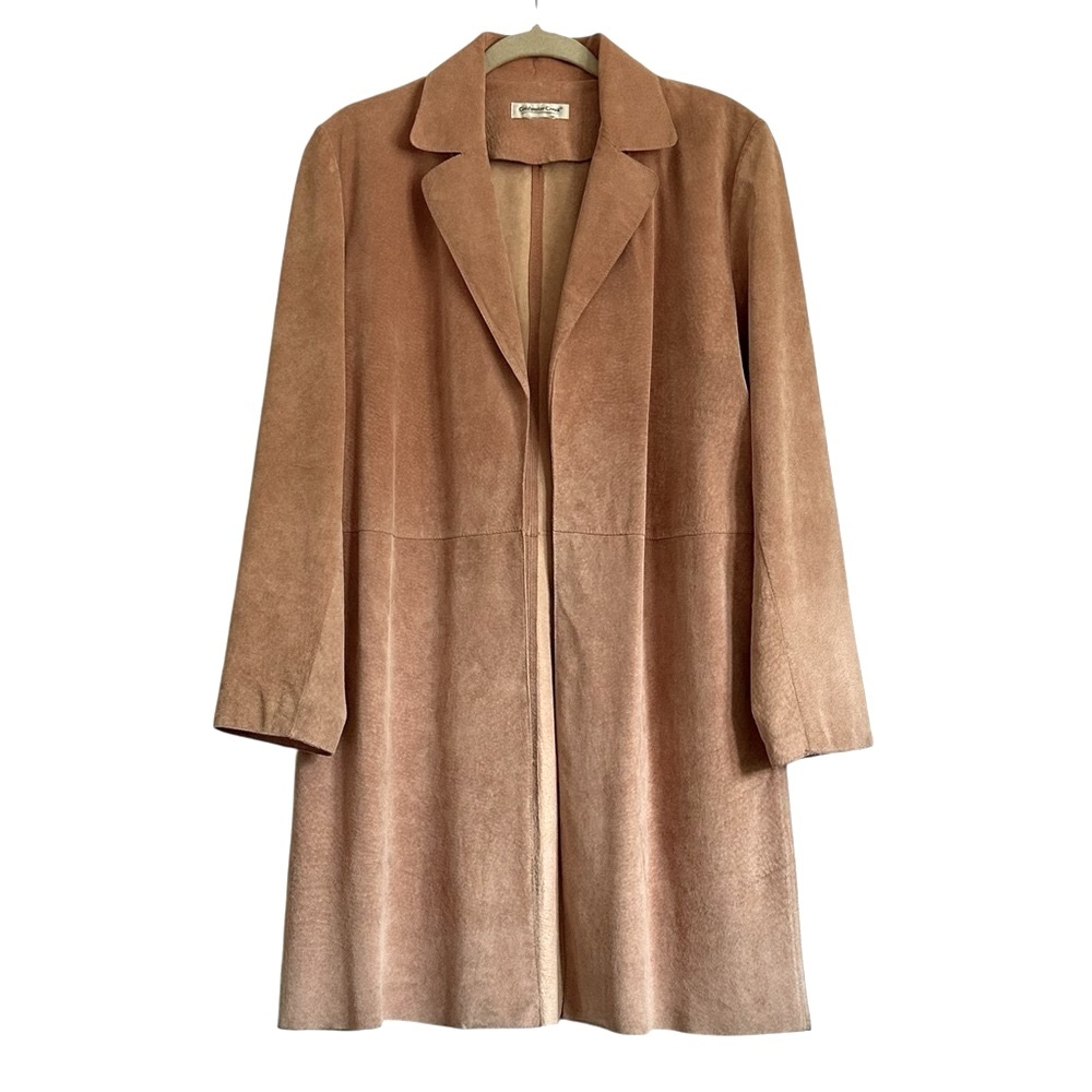 Vtg. Coldwater Creek Suede Open Jacket